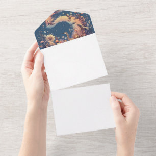 Benutzerdefinierte Hochzeits-, Eventeinladungen All In One Einladung