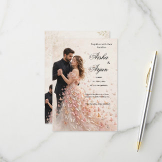 Benutzerdefinierte Hochzeitseinladungskarte RSVP Karte