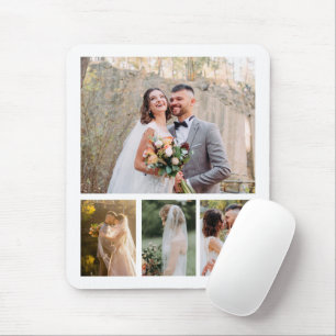 Benutzerdefinierte Hochzeitsfoto-Collage-Mauspad Mousepad
