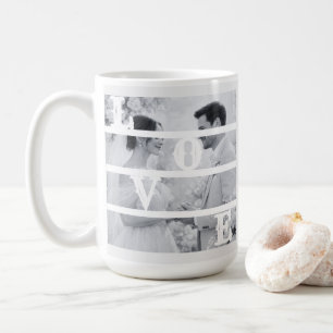 Benutzerdefinierte Hochzeitsfoto "LIEBE" Kaffeetasse