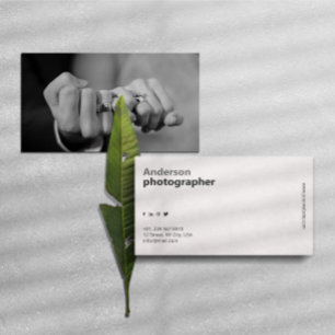 Benutzerdefinierte Hochzeitsfotografie Minimalisti Visitenkarte