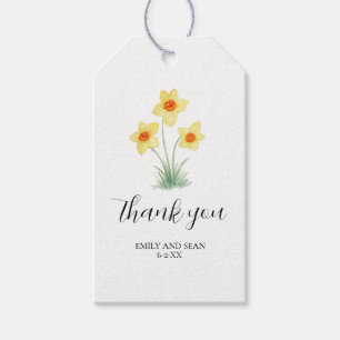 Benutzerdefinierte Hochzeitsname Narzisse Frühling Geschenkanhänger