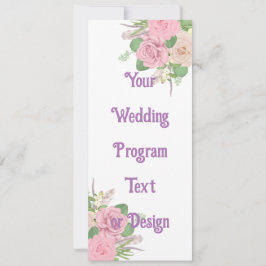 Benutzerdefinierte Hochzeitsprogramme - bearbeitba