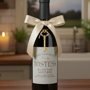 Benutzerdefinierte Hostess mit dem Mostess Script  Weinetikett