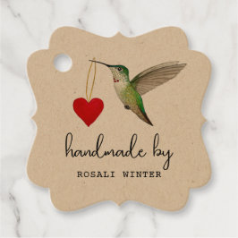 Benutzerdefinierte Hummingbird-Bevorzugungstags Geschenkanhänger