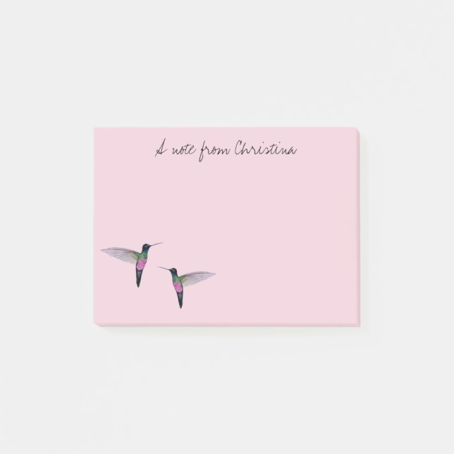 Benutzerdefinierte Hummingvögel Post-it Klebezettel (Vorderseite)