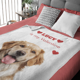Benutzerdefinierte Hund-Foto-Valentinstag-Decke Fleecedecke