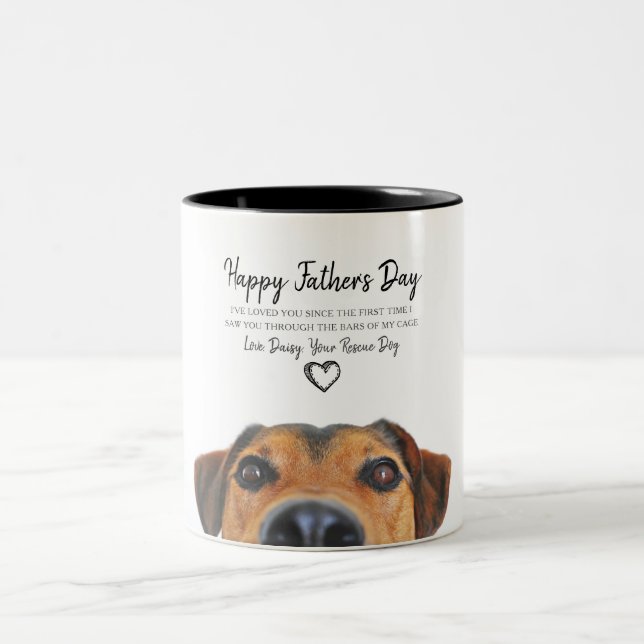 Benutzerdefinierte Hunde Foto Vatertag Tasse von R (Mittel)