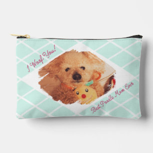 Benutzerdefinierte Hundefoto-Tasche Bestes Pudel Zubehörtasche