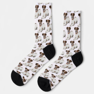 Benutzerdefinierte Hundemaul-Fotosocken mit Person Socken