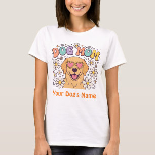 Benutzerdefinierte Hundemutter Golden Retriever Re T-Shirt