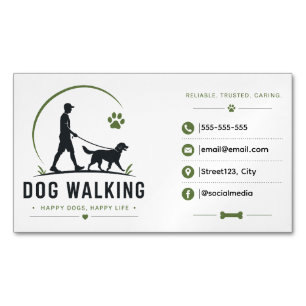 Benutzerdefinierte Hundespaziergang-Magnet-Geschäf Magnetische Visitenkarte