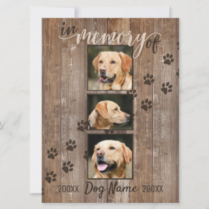 Benutzerdefinierte Hundmemorial Rustic Wood Rainbo