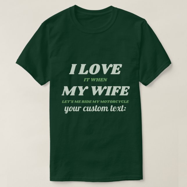 benutzerdefinierte I-Liebe meine Ehefrau lasse mic T-Shirt (Design vorne)