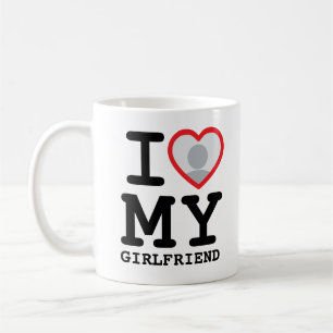 Benutzerdefinierte Ich liebe meine Freundin Foto T Kaffeetasse