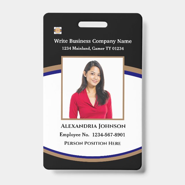 Benutzerdefinierte ID des modernen Bar Code-Logos  Ausweis (Vorderseite)