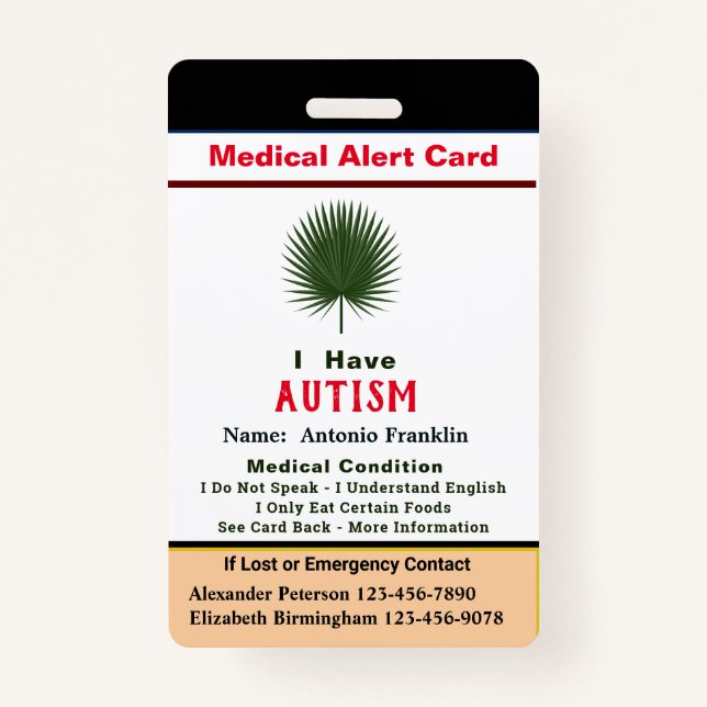 Benutzerdefinierte ID-Identifikation Kindererwachs Ausweis (Vorderseite)