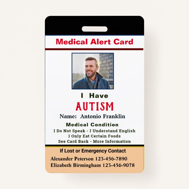 Benutzerdefinierte ID-Identifikation Name des erwa Ausweis (Vorderseite)