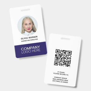 Benutzerdefinierte ID Mitarbeiterfoto QR CODE LOGO Ausweis