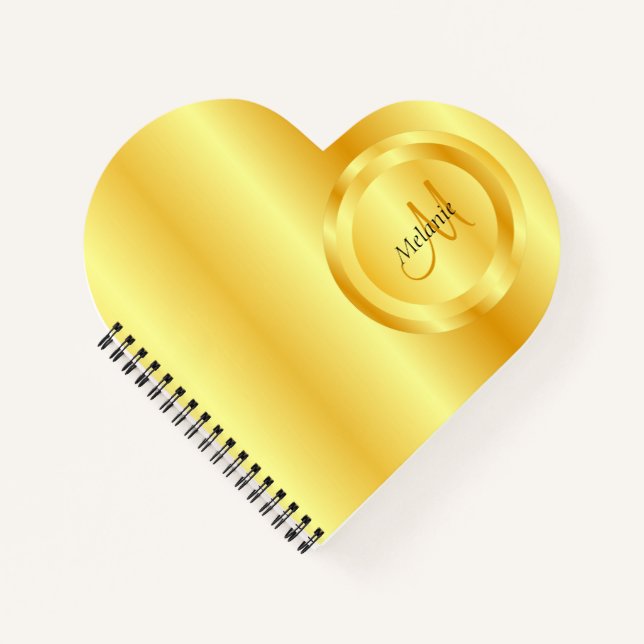 Benutzerdefinierte Imitat Gold Elegante Template M Notizbuch (Vorderseite)