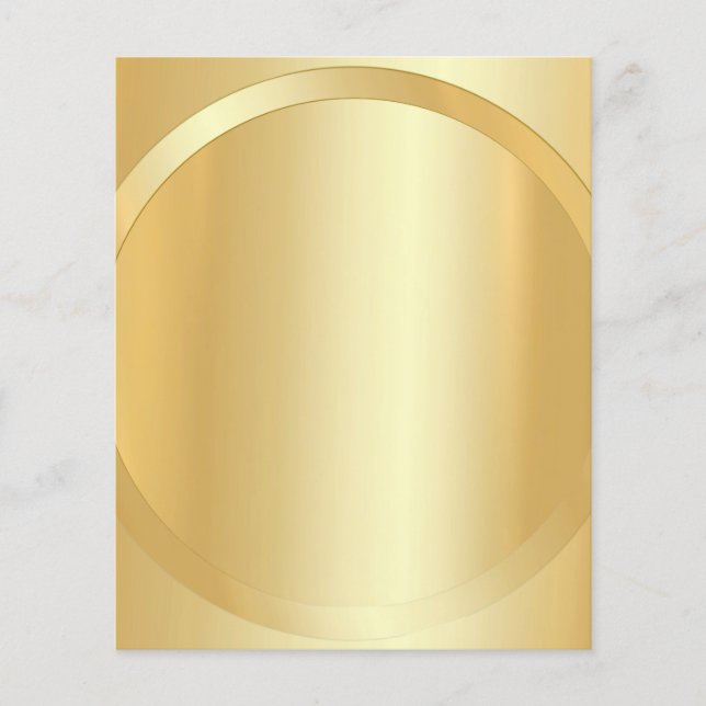 Benutzerdefinierte Imitat Gold Glamour Hinzufügen  Flyer (Vorne)
