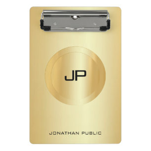 Benutzerdefinierte Imitate Gold elegante Monogram- Mini Klemmbrett