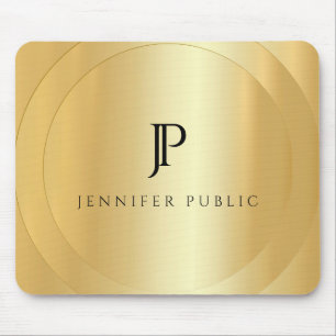 Benutzerdefinierte Imitate Gold Template Monogramm Mousepad