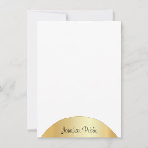 Benutzerdefinierte Imitate Goldhandschrift Monogra Mitteilungskarte