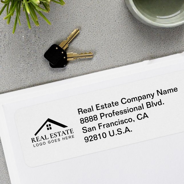 Benutzerdefinierte Immobilien-Rücksendeadresse Per (Customizable logo and return address envelope and package labels.)