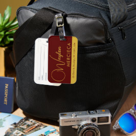 Benutzerdefinierte Info Personalisiertes Luxus-Rei Gepäckanhänger