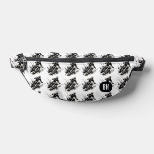 Benutzerdefinierte Initial Monogram Motorrad für i Bauchtasche