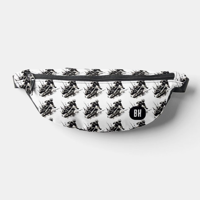 Benutzerdefinierte Initial Monogram Motorrad für i Bauchtasche (Ablage )