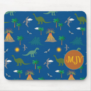 Benutzerdefinierte Initialen Dino-Mauspad Mousepad