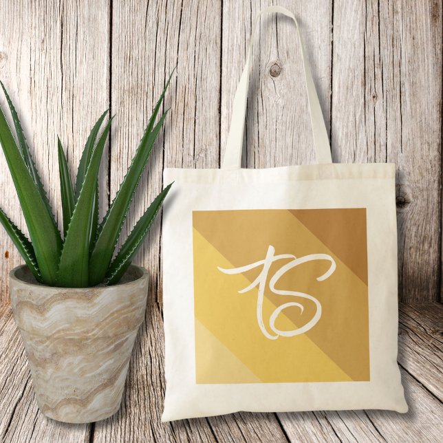 Benutzerdefinierte Initialen Gold blockiert Tasche (Von Creator hochgeladen)