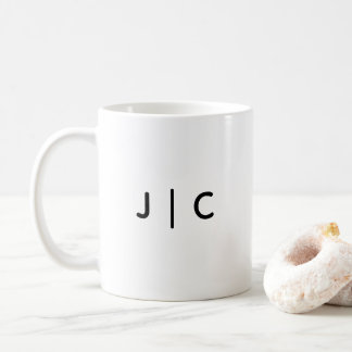 Benutzerdefinierte Initialen Monogram Minimalistis Kaffeetasse