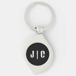 Benutzerdefinierte Initialen Monogram Minimalistis Schlüsselanhänger
