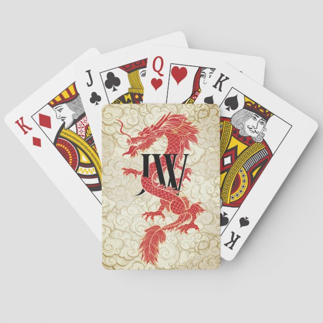 Benutzerdefinierte Initialen Spielkarten, Red Gold Spielkarten (Rückseite)