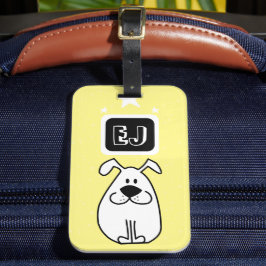 Benutzerdefinierte Initials Dog-Themed Gepäckanhänger