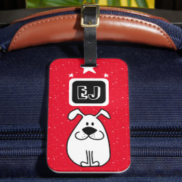Benutzerdefinierte Initials Dog-Themed Gepäckanhänger