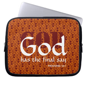 Benutzerdefinierte Inspirationsschrift GOD Faith O Laptopschutzhülle