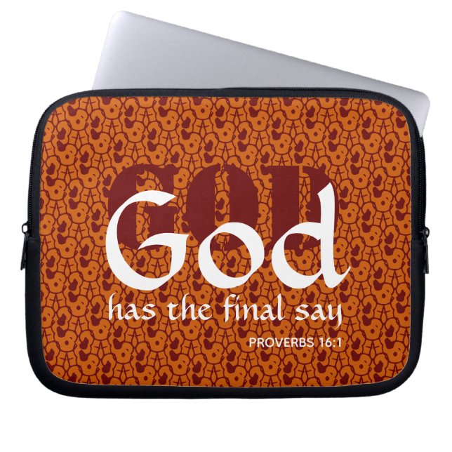 Benutzerdefinierte Inspirationsschrift GOD Faith O Laptopschutzhülle (Vorderseite)