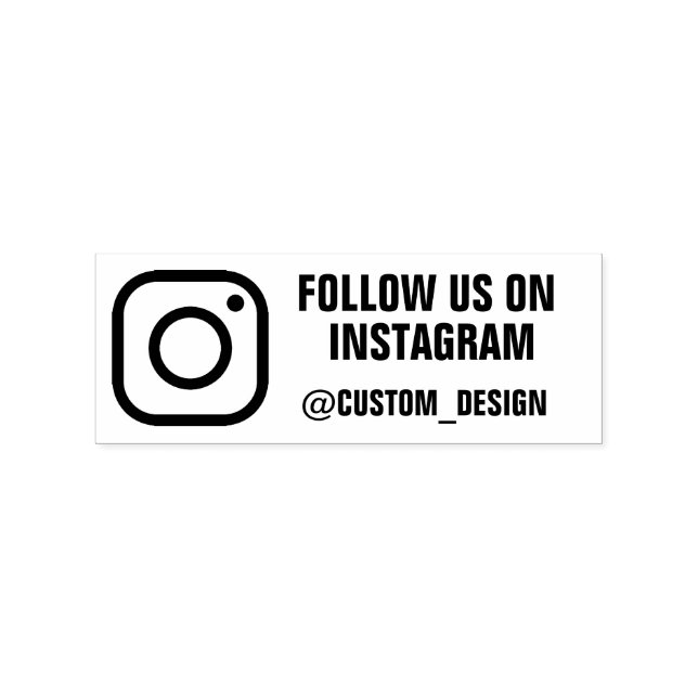 Benutzerdefinierte Instagramm-Adresse Gummistempel (Prägung)