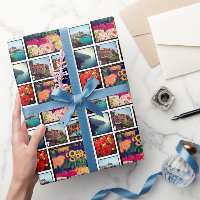 Benutzerdefinierte Instagramm-FotoCollage Geschenkpapier (Schenken)