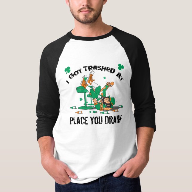 Benutzerdefinierte irische Trinkgestänge und T - S T-Shirt (Vorderseite)