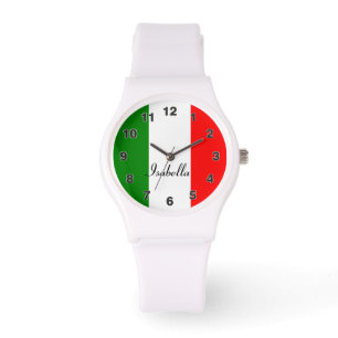 Benutzerdefinierte italienische Flagge Armbanduhr