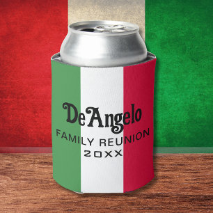 Benutzerdefinierte italienische Nachname-Flaggenfa Dosenkühler