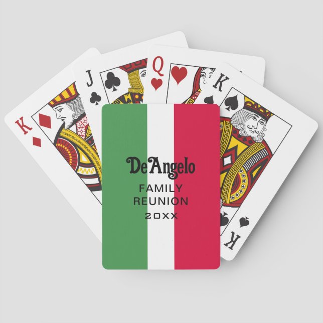 Benutzerdefinierte italienische Name-Wiedersehen Spielkarten (Rückseite)