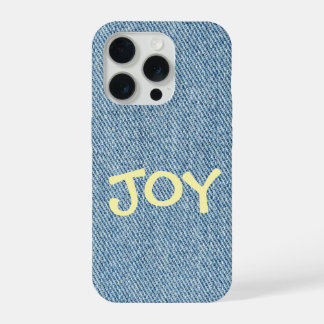 Benutzerdefinierte Jeans-Hülle mit Namen iPhone 15 Pro Hülle