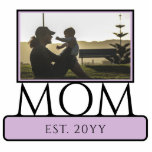 Benutzerdefinierte Junge Mutter als Mama Ostfoto S Freistehende Fotoskulptur<br><div class="desc">Personalisierte benutzerdefinierte Junge Mutter zu Mama Est First Mother's Day Geschenke!</div>