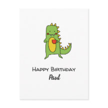 benutzerdefinierte Jungen Dinosaurier-Happy Geburt